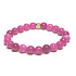 Turmalin Rubelit rosa Armband elastisch Naturstein, Kugel 8 mm / 16-17 cm, Wächter der guten Laune