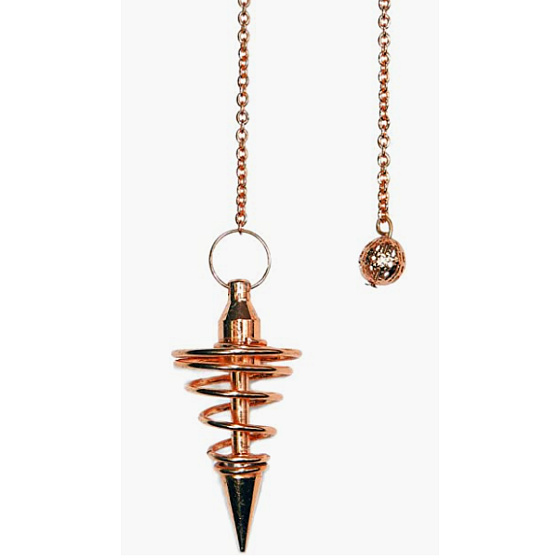 Metall-Spiralpendel für Reiki-Divination und Geistheilung, Kegel 25,4 mm, Roségold