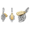 Charms Sterling Silber 925 Marvel Star Wars Millennium Falcon 2in1, Armband Anhänger