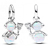 Charme Sterling Silber 925 Opalescent Schneemann, Armband Anhänger Winter