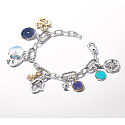 Charm Sterlingsilber 925 Mini-Medaillon Käfer Skarabäus, Anhänger für Armband Tier