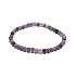 Amethyst Chevron Armband elastisch Naturstein, Kugel 4 mm / 19 cm, Stein der Könige und Bischöfe