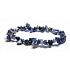 Sodalith-Armband elastisch gehackter Naturstein 19 cm, Stein Kommunikation