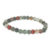 Heliotrop / Blutstein mattes Armband elastischer Naturstein, Kugel 6 mm / 16 -17 cm, Stein des Mutes