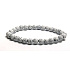 Lava weiß Armband elastischen Naturstein, Kugel 6 mm / 16-17 cm, der vier Elemente geboren
