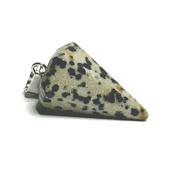 Jaspis Dalmatiner Pendel Naturstein 2,2 cm, Stein der positiven Energie