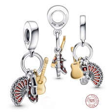 Sterling Silber 925 Spanische Ikone, 3in1 Reisearmband Anhänger