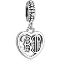 Charme Sterling Silber 925 30 Jahre Liebe, Herz-Anhänger am Jahrestag Armband