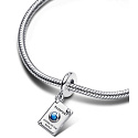 Charm Sterling Silber 925 Passport mit Zirkonia, aufklappbarer Reise-Armband-Anhänger