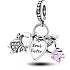Charm Sterling Silber 925 Geschwister Schwestern 3in1, Familienarmband Anhänger