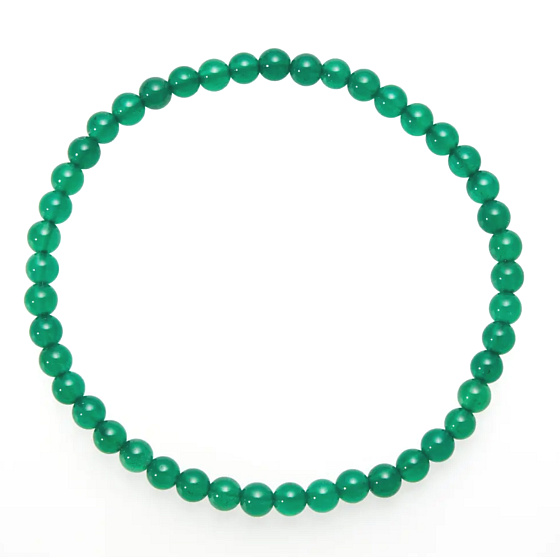 Achat grün Armband elastisch Naturstein, Kugel 4 mm / 19 cm, symbolisiert das Element Erde