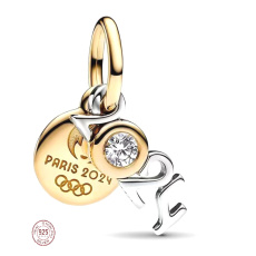 Charme Sterling Silber 925 Paris 2in1 Olympische Spiele 2024, Anhänger am Armband Sport