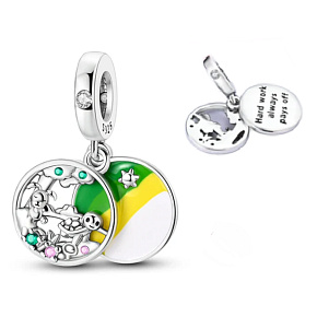 Charm Sterlingsilber 925 Harte Arbeit zahlt sich immer aus, Anhänger für Armband