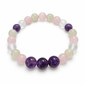 Armband mit Geschichte – Ich werde dich nie vergessen, natürliche Mineralien, Kugel 8 mm / Handgelenk 14–15 cm Armband mit Geschichte – Ich werde dich nie vergessen, natürliche Mineralien, Kugel 8 mm / Handgelenk 14–15 cm