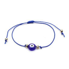 Blaues Auge Armband String blau, verstellbare Größe