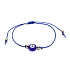 Blaues Auge Armband String blau, verstellbare Größe