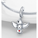 Sterling Silber 925 Harry Potter - Hedwig die Eule mit Brief, Anhänger für Armband