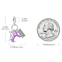 Sterling Silber 925 Friseur - Haartrockner, Schere, 3in1 Kamm, Armband Anhänger Symbol