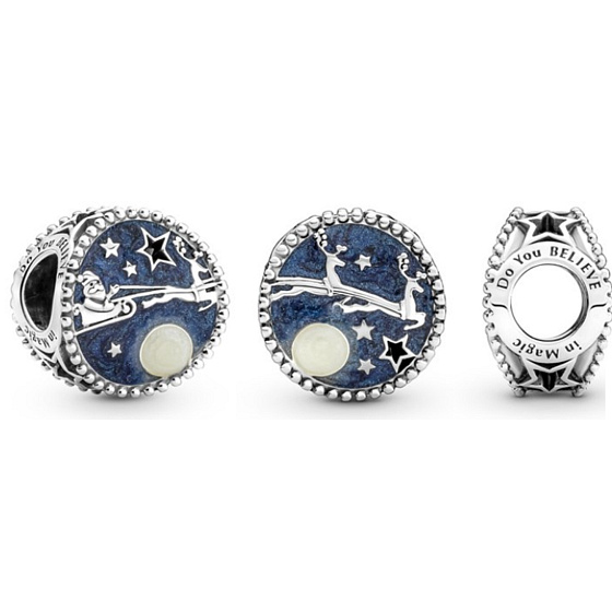 Sterling Silber 925 Weihnachtsmann und Rentier Anhänger, Weihnachtsarmband Perle