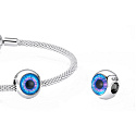 Charme Sterling Silber 925 Auge, Perle auf Armband Symbol