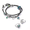 Charme Sterling Silber 925 Faultier, Perle auf Armband Tier