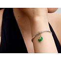 Charm Had se zeleného skla Murano, přívěsek na náramek, rok Hada, zvíře