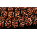 Rudraksha alte tibetische Ölperle, handpoliert - Nepal 15-17 mm