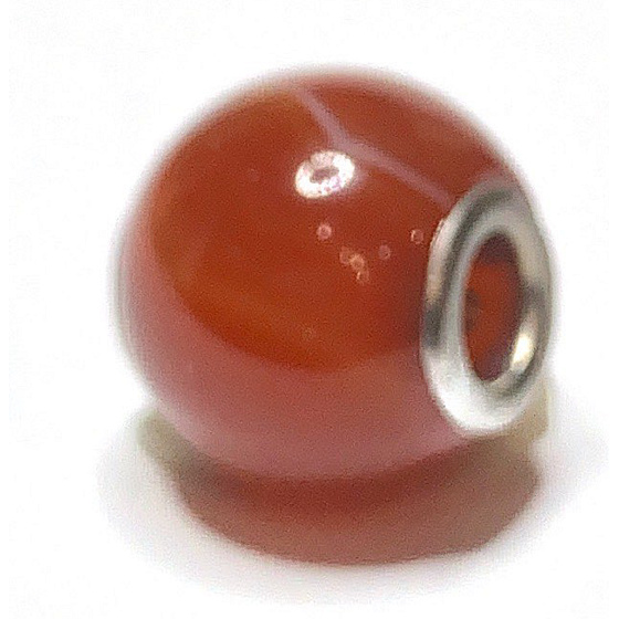 Jaspis rot Anhänger rund Naturstein 14 mm, Loch 4,2 mm 1 Stück, Vollpflege Stein