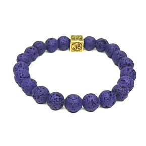 Lava dunkelblau mit königlichem Mantra Om, Armband elastischer Naturstein, Kugel 8 mm / 16-17 cm, geboren aus den vier Elementen Lava dunkelblau mit königlichem Mantra Om, Armband elastischer Naturstein, Kugel 8 mm / 16-17 cm, geboren aus den vier Elementen