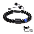 Onyx Krebs Sternzeichen, Natursteinarmband, Perle 8mm/ verstellbare Größe, Lebenskraftstein