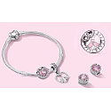 Sterling Silber 925 Glänzende Herz Perle Armband Liebe