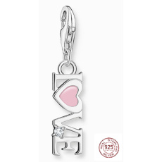 Charm Sterling Silber 925 Love, Karabinerhaken-Anhänger am Liebesarmband Charm Sterling Silber 925 Love, Karabinerhaken-Anhänger am Liebesarmband