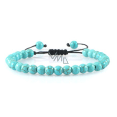 Tyrkenit Armband Naturstein, handgestrickt, verstellbare Perlengröße 6 mm / 16-17 cm, Stein der jungen Leute, die ein Lebensziel suchen