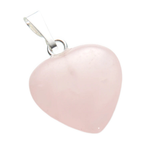 Rose Herz-Anhänger Naturstein 2,2 cm 1 Stück, Stein der Liebe