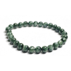Serafinit Armband elastischer Naturstein, Kugel 7 mm / 16 - 17 cm, Engelstein