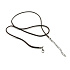 Gewachste Kordel braun mit Karabiner Länge 45 x 1,5 cm