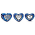 Charms Sterling Silber 925 Drehbares blaues Herz Perlenarmband Liebe