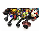 Antikes Glasarmband handgefertigt aus Nepal, farbig aus Glasperlen, 21 cm, 62 g