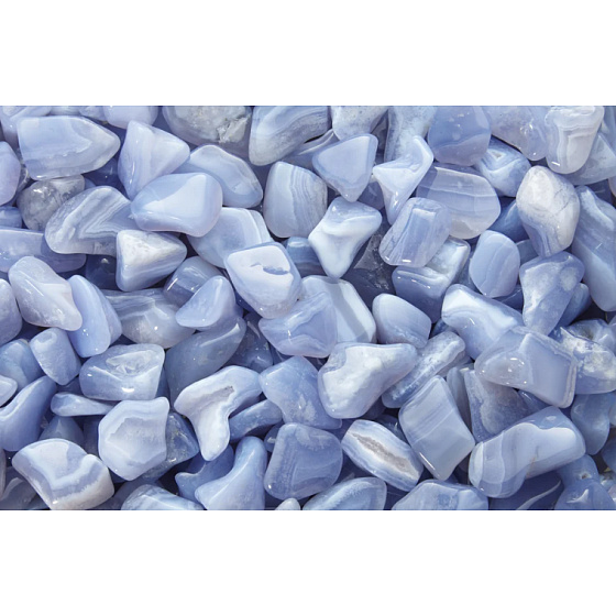 Chalcedon Malawi Naturstein getrommelt, 5-10 g, ca. 2,5 - 3,5 cm, 1 Stück, Stein der Liebe, Freude