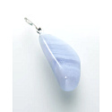 Chalcedon Trommel Anhänger Naturstein, 2,2 - 3 cm, 1 Stück, Stein der Liebe und Freude