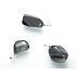 Obsidian Regenbogen Trommel Anhänger Naturstein, 2,2 - 3 cm, 1 Stück, Stein des Heils