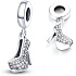 Charms Sterling Silber 925 Chic style - glitzernder Schuh auf Nadeln, Anhänger für Armband, Interessen