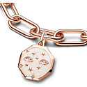 Charms Sterling Silber 925 Funkelnde Augen - Mini Medaillon, Armband Anhänger Symbol
