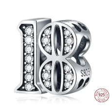 Charme Sterling Silber 925 18 Jahrestag, Perle auf Armband