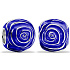Charm Sterlingsilber 925 Blaue Rose in Blüte, Perle für Armband Natur