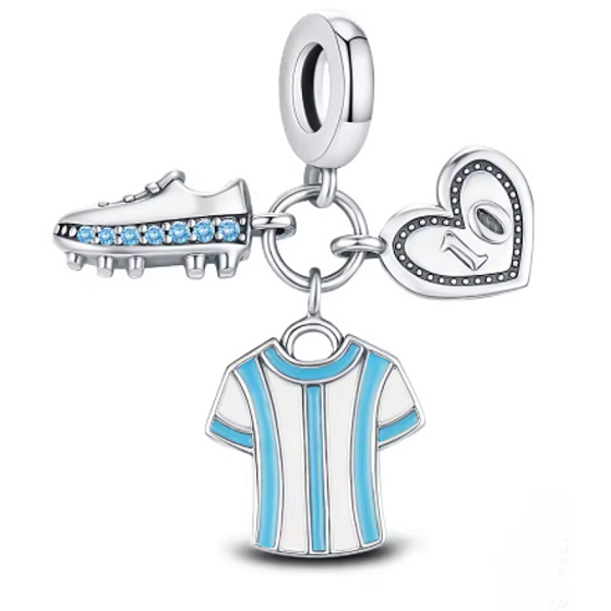 Charm Argentinien Fußball Nummer 10, Messi und Maradona, Symbol für Leidenschaft und Sieg, Perle für Armband, Sport