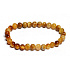 Tigerauge gelb Armband elastisch Naturstein, Kugel 6 mm / 16-17 cm, Stein der Sonne und Erde, bringt Glück und Reichtum