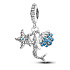 Sterling Silber 925 Meerjungfrau, Seestern, Muschel, 3in1 Armband-Anhänger, Meer