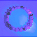 Hackmanit Armband elastisch Naturstein, Perle 8 mm / 16 - 17 cm, AAA Qualität, Stein innere Umwandlung