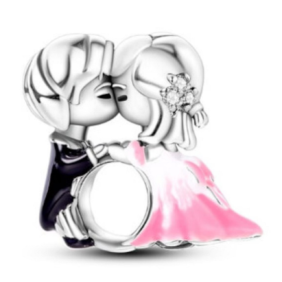 Okouzlující Mladý pár, stříbrný 925 korálek na náramek